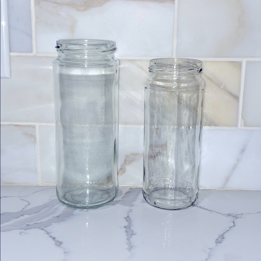 2 Glass Jars